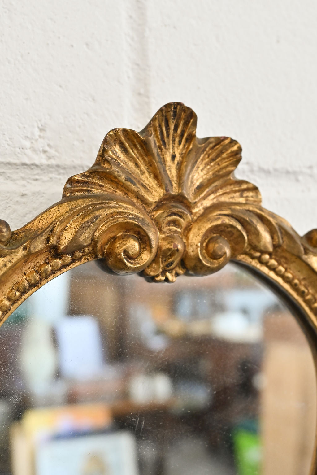 vintage French petite gilt mirror