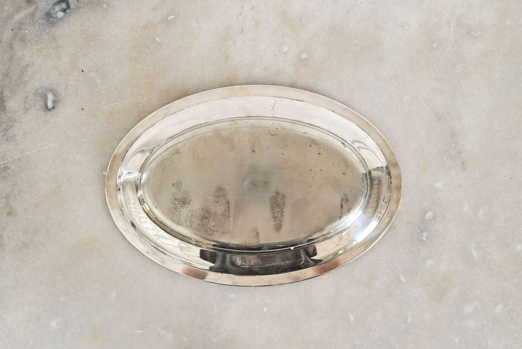 antique french hotel silver platter