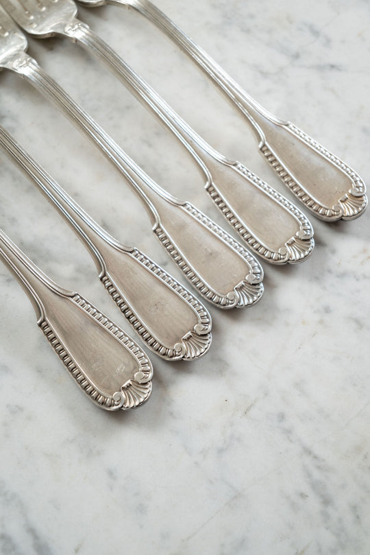 vintage french silver flatware, set of 20
