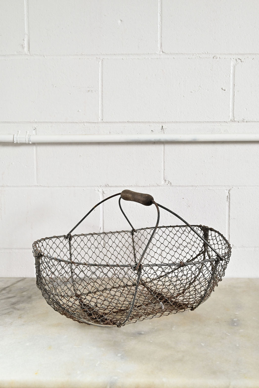 large antique french harvest basket