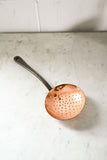 vintage french copper ladel and strainer