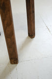 midcentury french hand carved brutalist stool, four legs