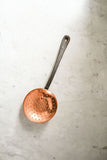 vintage french copper ladel and strainer