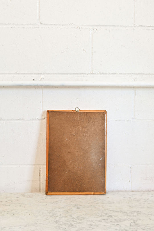 vintage french rectangular bamboo mirror