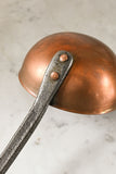 vintage french copper ladel and strainer