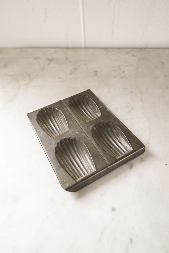 vintage french madeleine moulds, small