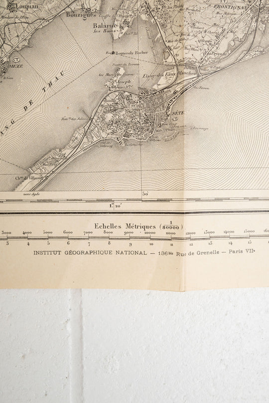 vintage french montpellier map