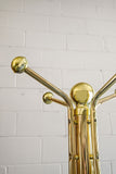 vintage brass and marble standing coat rack