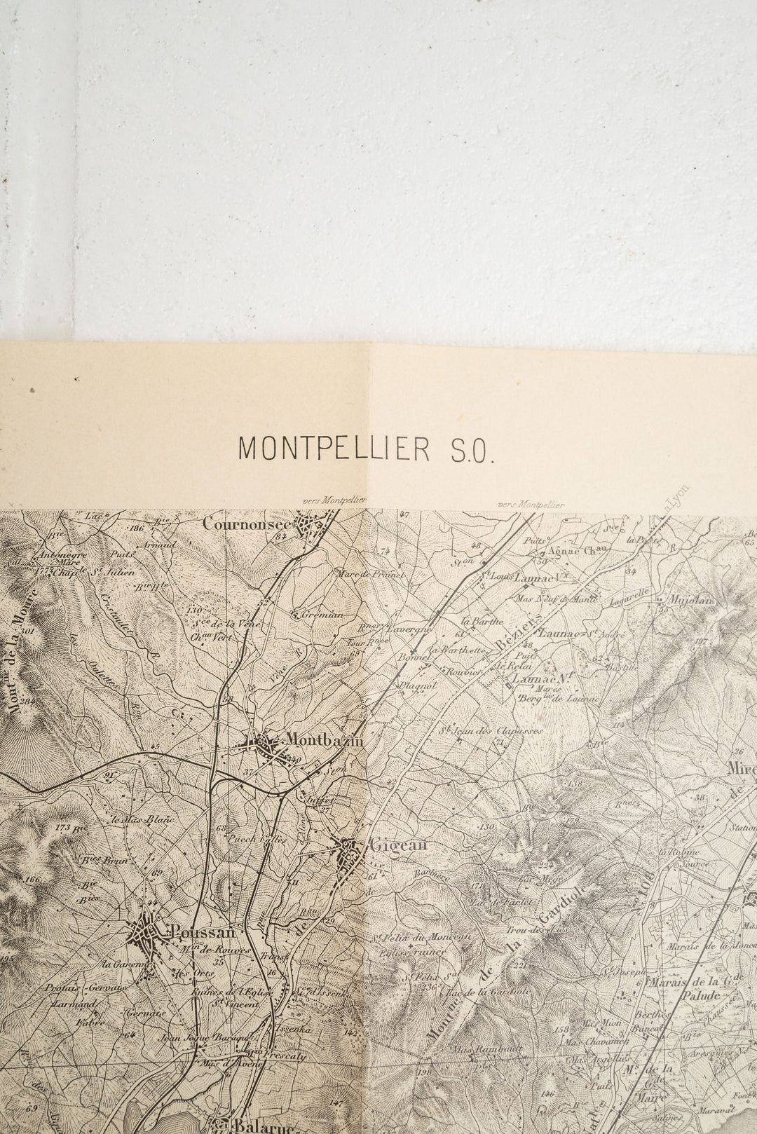 vintage french montpellier map