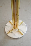 vintage brass and marble standing coat rack