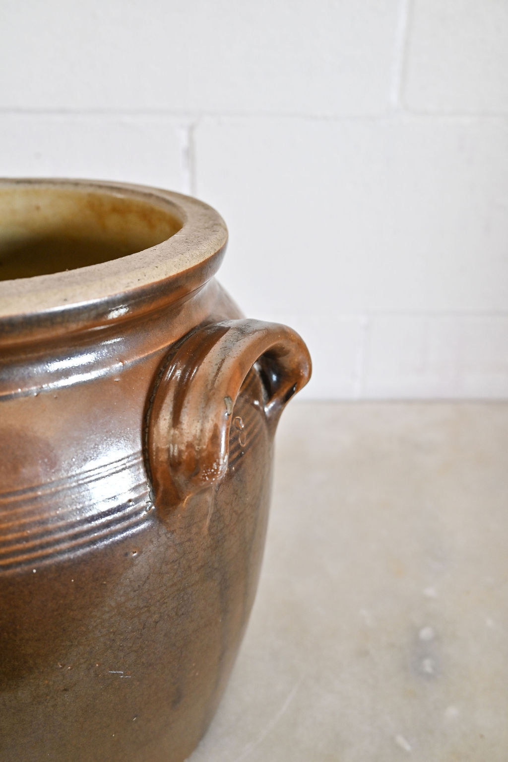 vintage french confit pot with lid