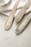 vintage french silver plate flatware, set of 10