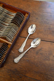 vintage french silverware, full set of 36 and serving utensils