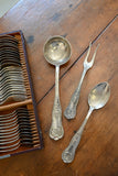 vintage french silverware, full set of 36 and serving utensils