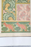 "l'animal dans la decoration" antique french lithograph