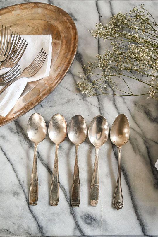 eclectic set of 10 vintage french forks and spoons