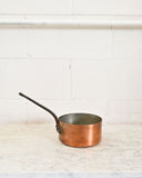 graduated set of 5 vintage french copper pots