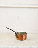 graduated set of 5 vintage french copper pots