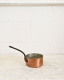 graduated set of 5 vintage french copper pots