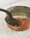 graduated set of 5 vintage french copper pots