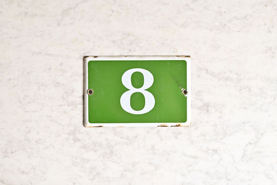 vintage French enameled apartment numbers