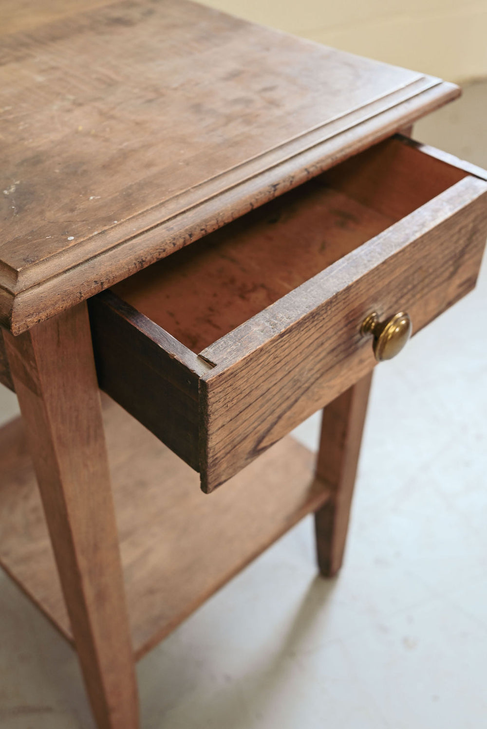 vintage french side table with drawer