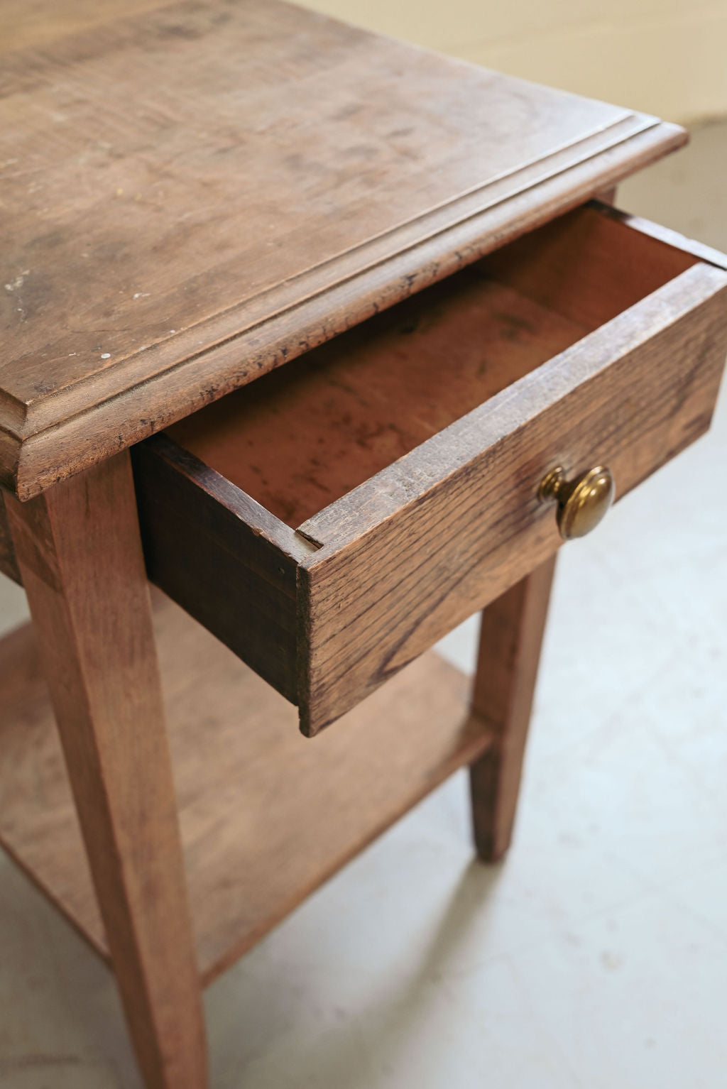 vintage french side table with drawer