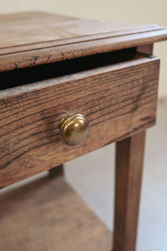 vintage french side table with drawer