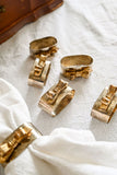 set of 6 vintage napkin rings