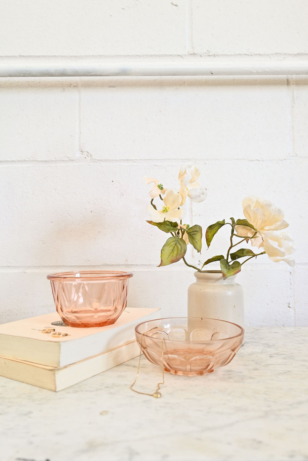 vintage french pink bowl i