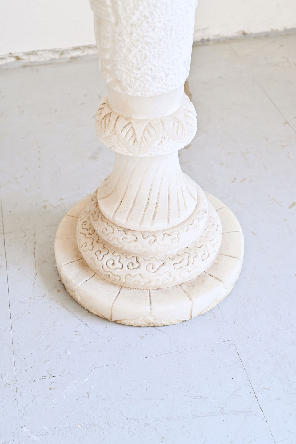 vintage french carved marble pedestal