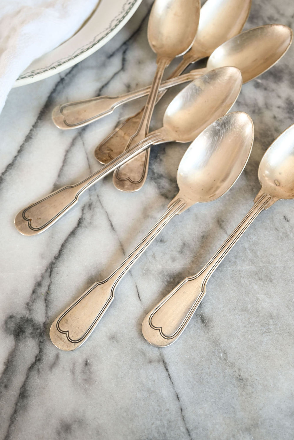 set 6 vintage french art deco spoons