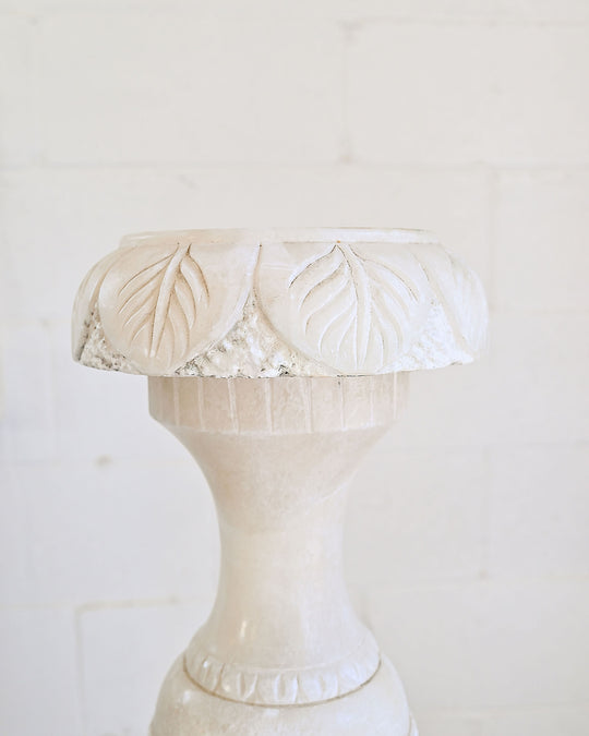 vintage french carved marble pedestal