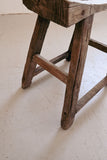 primitive french farmhouse stool ii