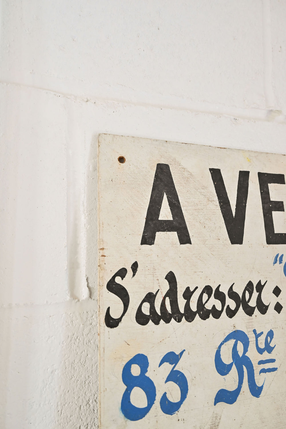 antique french hand painted sign