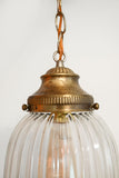 antique glass oval hanging light