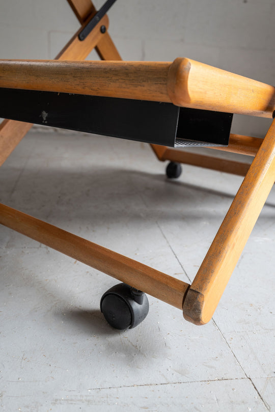 vintage wood bar cart