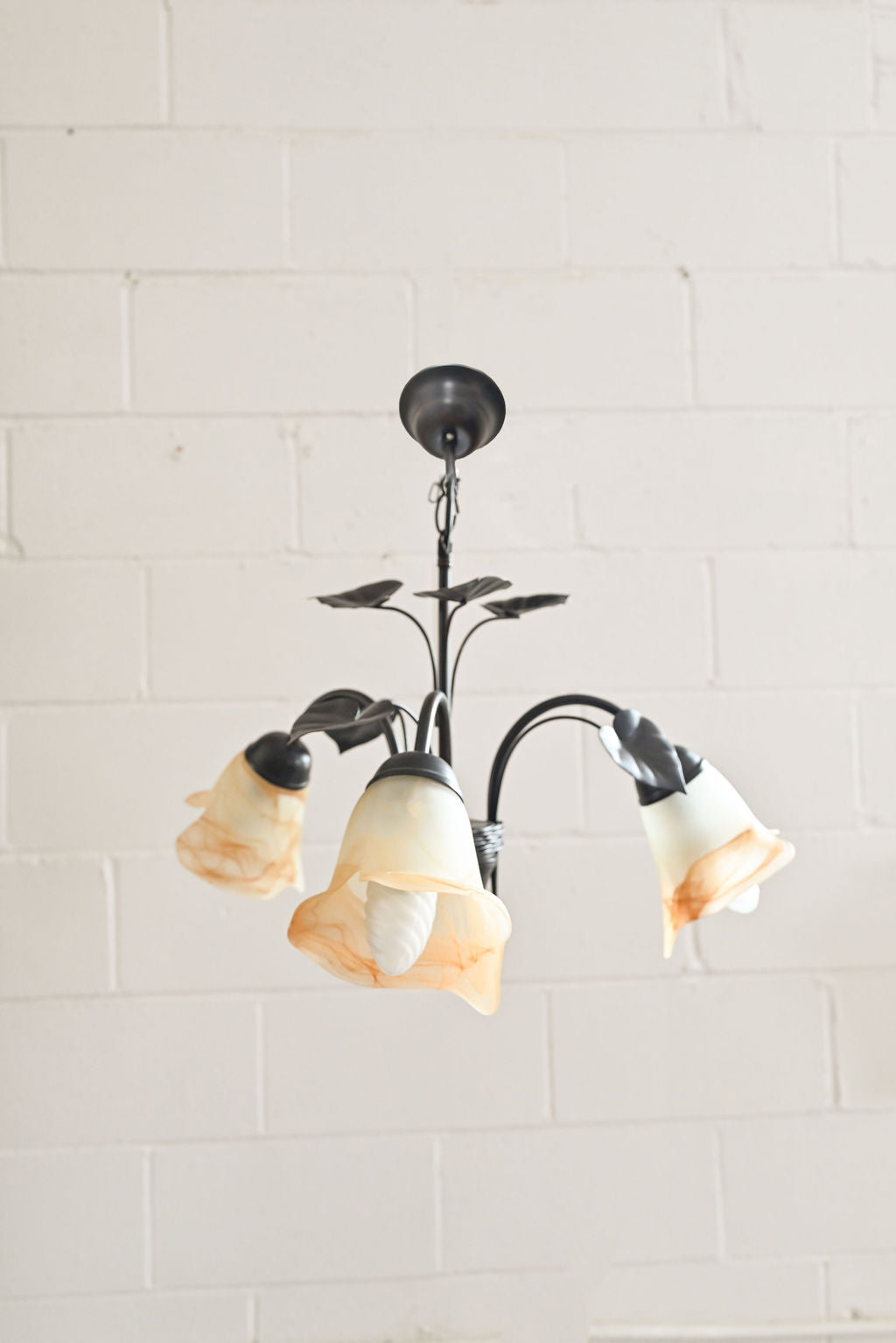 vintage french tulip shade light fixture