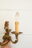 vintage french rococo style cast brass sconce