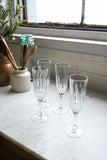 vintage french cut glass champagne glasses