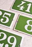 vintage French enameled apartment numbers