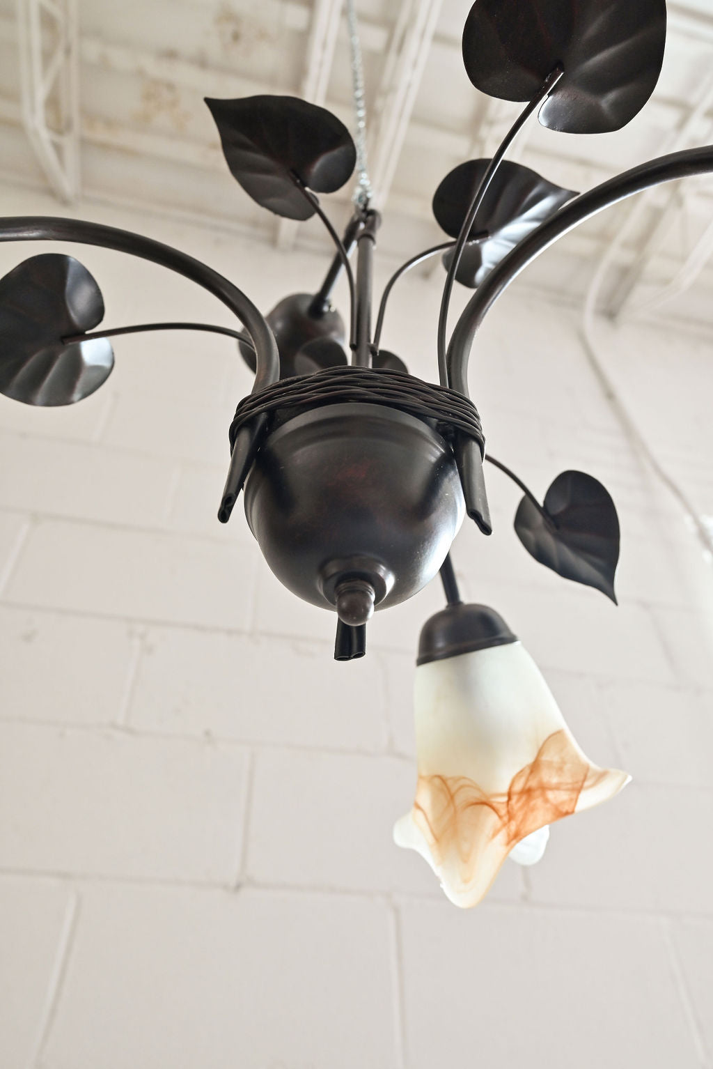 vintage french tulip shade light fixture