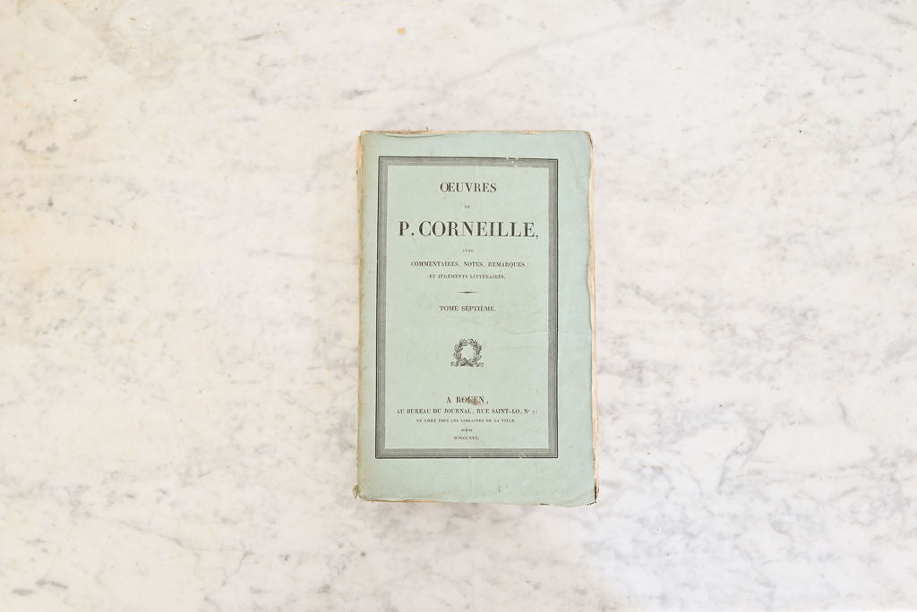 antique french books "oeuvres" by P. Cornielle, set of 3