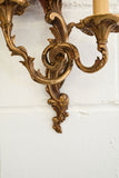 vintage french rococo style cast brass sconce