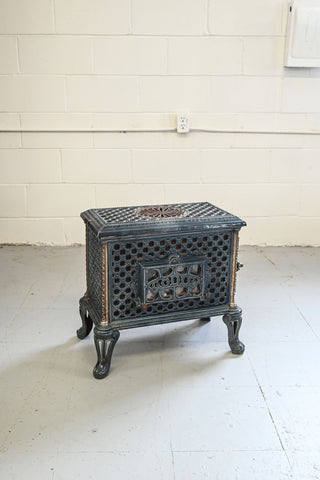 vintage french "godin" enamel wood stove