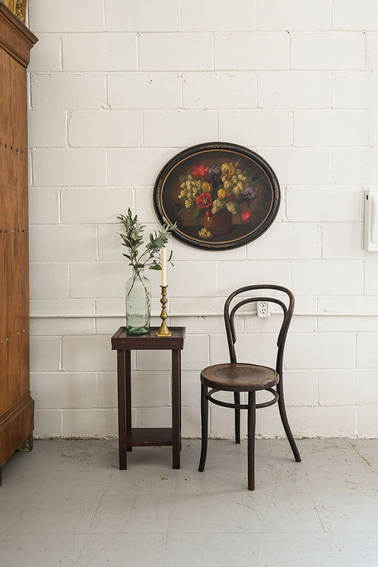 vintage french wood side table