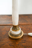 vintage french brass marble table lamp
