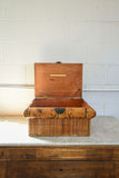 vintage french bamboo box