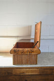 vintage french bamboo box
