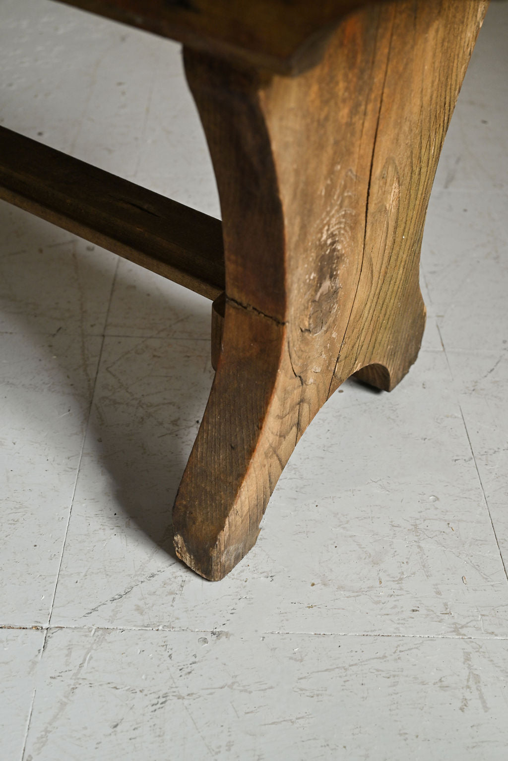 vintage french handcrafted pine farmhouse bench